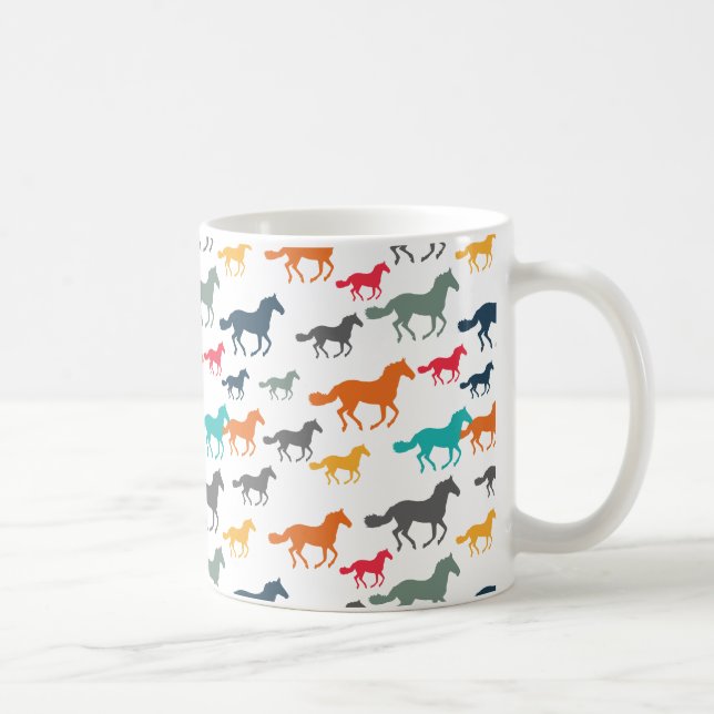 Caneca De Café Padrão de Cavalo Cugado (Direita)
