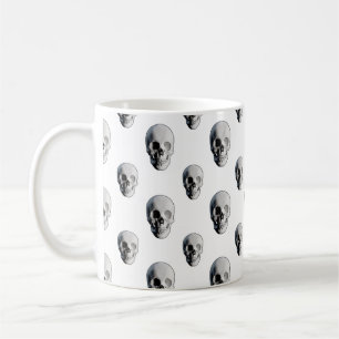 Caneca De Café Padrão de Caveira Halloween