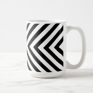 Caneca De Café Padrão de Chevron Abstrato moderno
