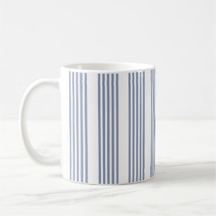Caneca De Café Padrão de cinco faixas de cinza azul e branco