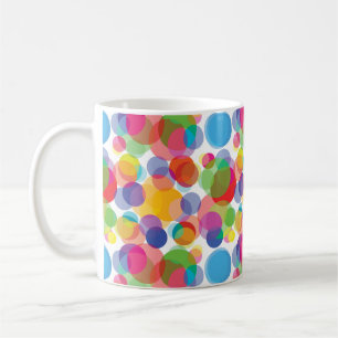 Caneca De Café Padrão de Círculo Colorido