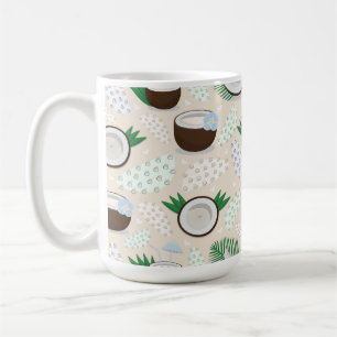 Caneca De Café Padrão de coco colorido