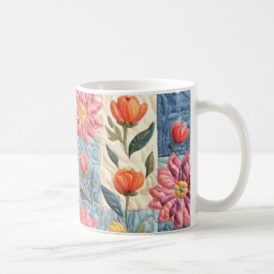 Caneca De Café Padrão de Colcha Floral