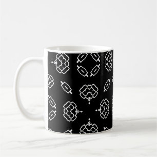 Caneca De Café Padrão de colheita sem costura em ornamentação geo