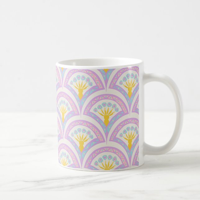 Caneca De Café padrão de concha em cores pastel (Direita)