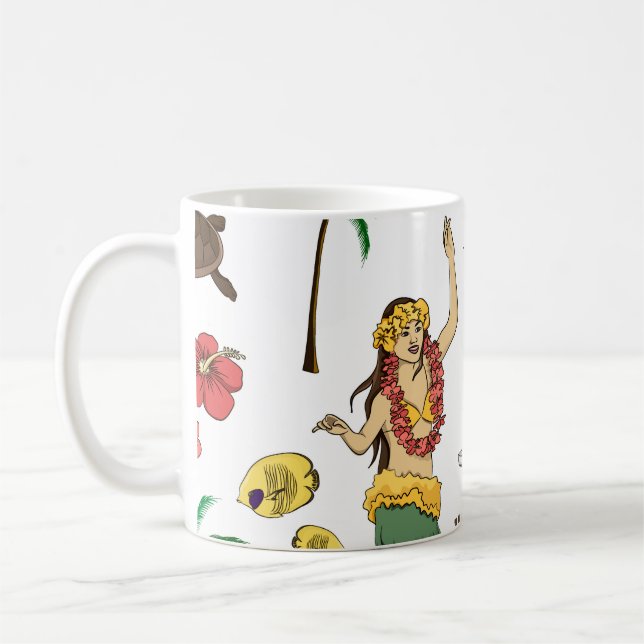Caneca De Café  Padrão de conjunto de vinhetas dos ícones e símbo (Esquerda)