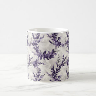 Caneca De Café Padrão de cor d'água da costa da lavanda russa