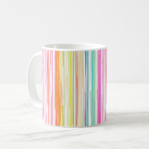 Caneca De Café Padrão de cor de faixa fina