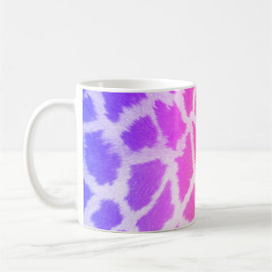 Caneca De Café Padrão de Cor do Arco-Íris de Textura da Pele Gira