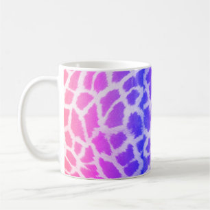 Caneca De Café Padrão de Cor do Arco-Íris de Textura da Pele Gira