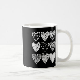 Caneca De Café Padrão de Coração em Cuta do dia de os namorados -
