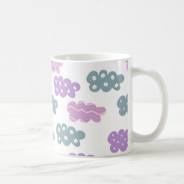 Caneca De Café padrão de coração pastel