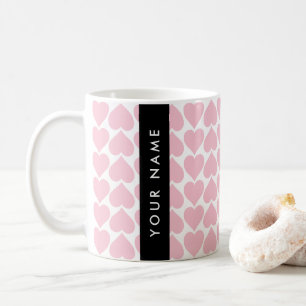Caneca De Café Padrão de Coração Vermelho, Amor, Seu Nome, Person
