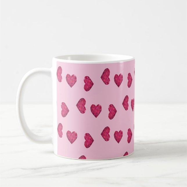 Caneca De Café Padrão de cristal rosa (Esquerda)