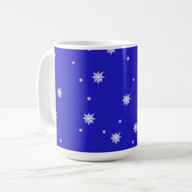 Caneca De Café Padrão de dança do floco de neve (Frente Esquerda)