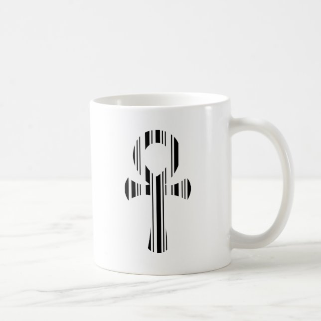Caneca De Café Padrão de design de código de barras do SÍMBOLO AN (Direita)