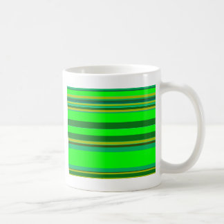 Caneca De Café Padrão de Designer Personalizado de Faixa Verde Co