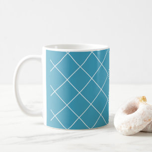 Caneca De Café Padrão de Diamante Aqua