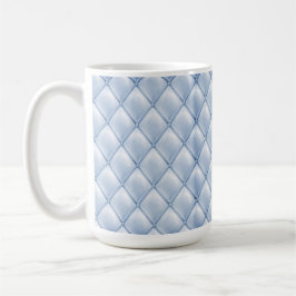 Caneca De Café PADRÃO DE DIAMANTE bonito PASTEL AZUL TUFTED