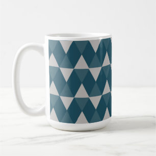 Caneca De Café padrão de diamantes azuis
