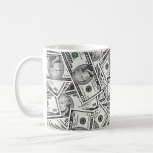 Caneca De Café Padrão de dinheiro de nota de $10