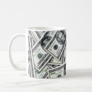 Caneca De Café Padrão de Dinheiro de Nota de Vinte Dólares