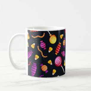 Caneca De Café padrão de doces de Halloween