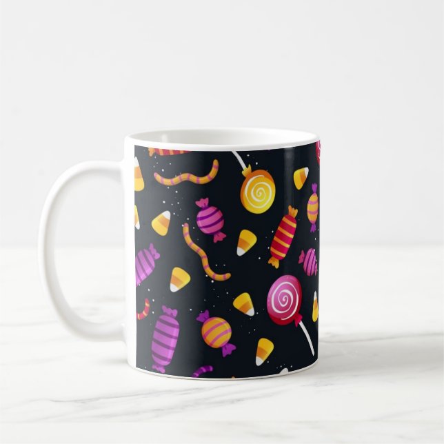 Caneca De Café padrão de doces de Halloween (Esquerda)