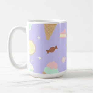 Caneca De Café Padrão de Doces Sorvete Kawaii