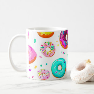 Caneca De Café Padrão de donuts de creme delicioso