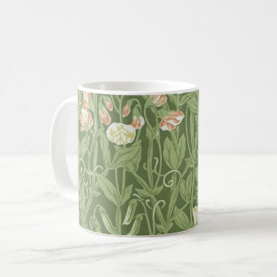 Caneca De Café Padrão de Ervilha Doce William Morris Botânico Vin