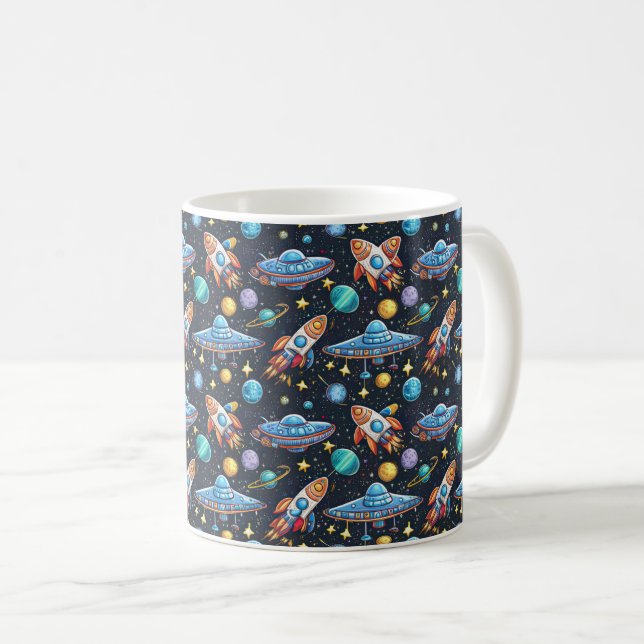 Caneca De Café Padrão de espaço (Frente Esquerda)