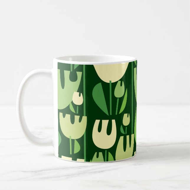 Caneca De Café Padrão de Estilo Escandinavo das Tulipas (Esquerda)