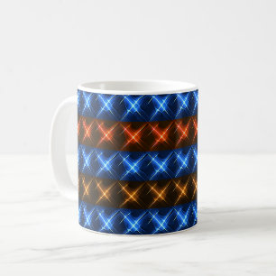 Caneca De Café Padrão de Estrela Brilhante Futurista