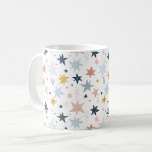 Caneca De Café Padrão de estrela divertida