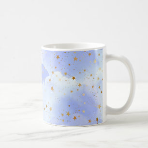 Caneca De Café Padrão de Estrela do Ouro Lavendar