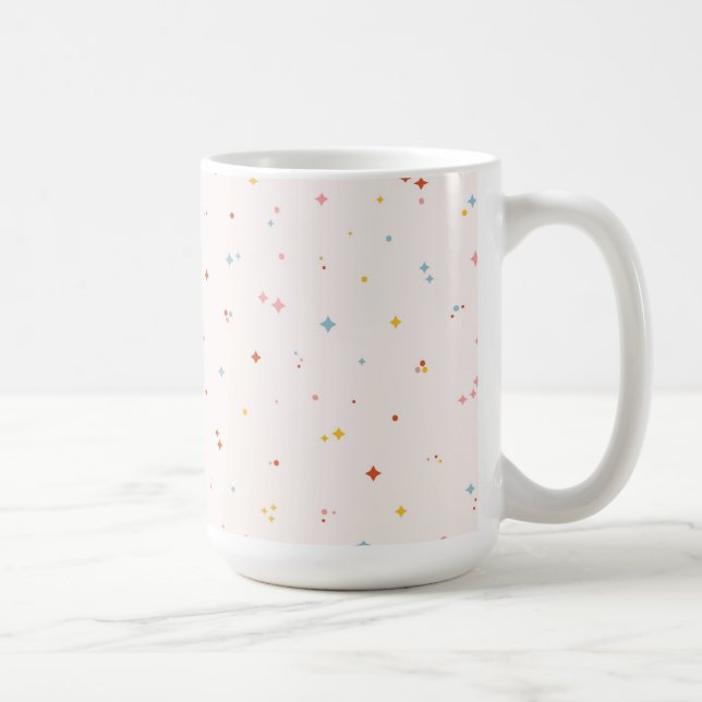 Caneca De Café Padrão de Estrela Pastel (Direita)