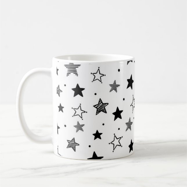 Caneca De Café Padrão de estrelas (Esquerda)