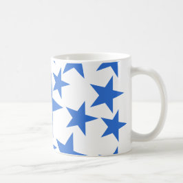 Caneca De Café Padrão de estrelas azuis