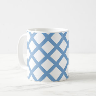 Caneca De Café Padrão de Faixa de Diamante do Harlequin Branco Az