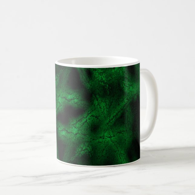 Caneca De Café Padrão de fantasia verde (Frente Esquerda)