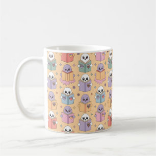 Caneca De Café Padrão de fantasmas retrorreflectores de leitura d