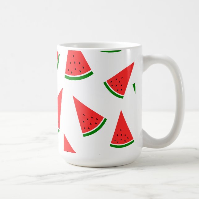Caneca De Café Padrão de Fatia de Melancia Doce (Direita)