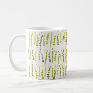 Caneca De Café Padrão de Fern Verde