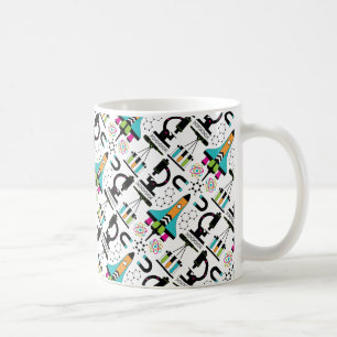 Caneca De Café Padrão de ferramentas, objetos e equipamentos de 