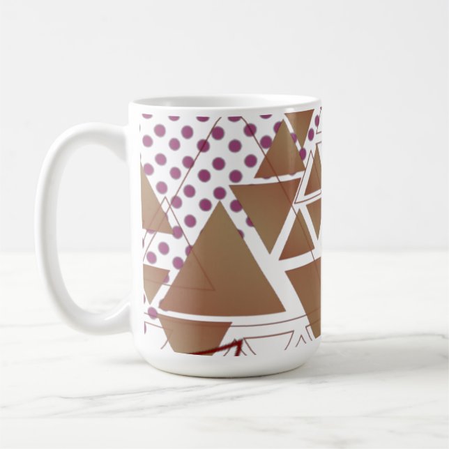 Caneca De Café padrão de figuras geométricas da abstrato (Esquerda)