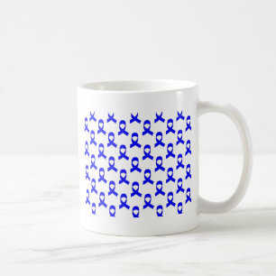 Caneca De Café Padrão de fita azul