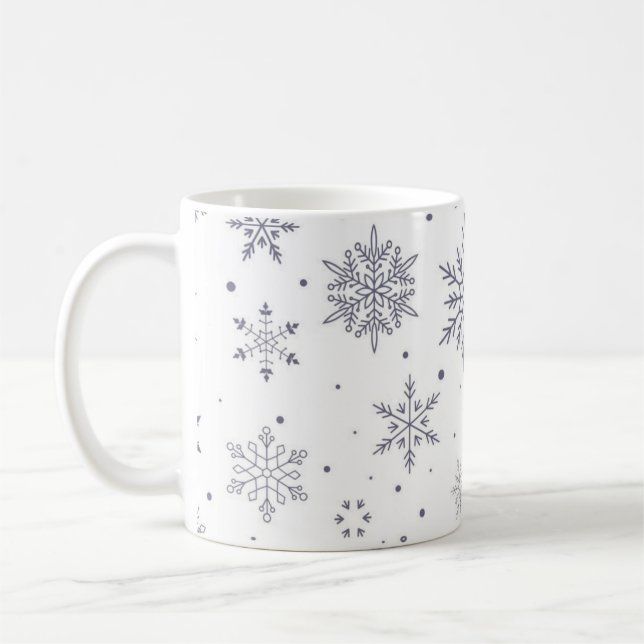 Caneca De Café Padrão de floco de neve (Esquerda)
