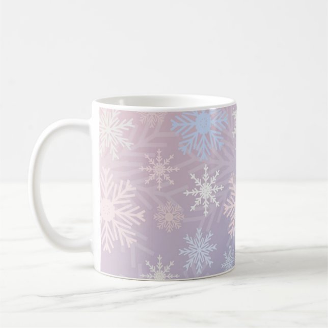 Caneca De Café Padrão de flocos de neve (Esquerda)