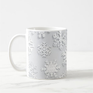 Caneca De Café Padrão de flocos de neve